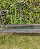 Distressed Iron Garden Bench - The Farthing