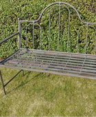 Distressed Iron Garden Bench - The Farthing