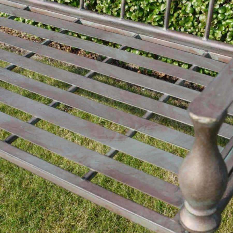 Distressed Iron Garden Bench - The Farthing