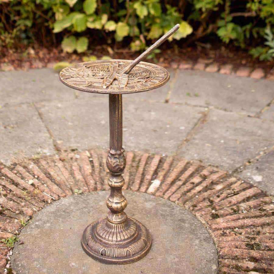 Distressed Metal Dragonfly Sundial Ornament - The Farthing