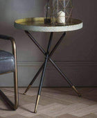 Distressed Metal Tripod Legged Side Table - The Farthing