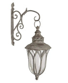 Distressed Ornate Hanging Lantern & Wall Bracket - The Farthing