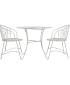 Distressed Vanilla Traditional Metal 2 Seater Bistro Set - The Farthing