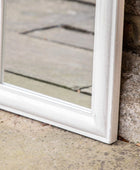 Distressed White Arched Outdoor Garden Wall Mirror - The Farthing