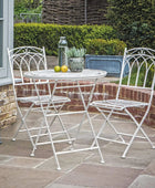 Distressed White Metal 2 Seater Bistro Set - The Farthing