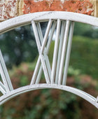 Distressed White Roman Numeral Garden Wall Mirror - The Farthing