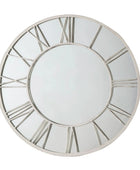 Distressed White Roman Numeral Garden Wall Mirror - The Farthing