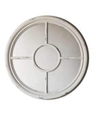 Distressed White Round Window Mirror - The Farthing