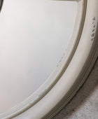 Distressed White Round Window Mirror - The Farthing