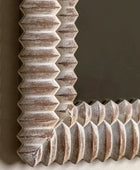 Distressed White Wash Ribbed Arched Mirror - The Farthing
