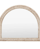 Distressed White Wash Ribbed Arched Mirror - The Farthing