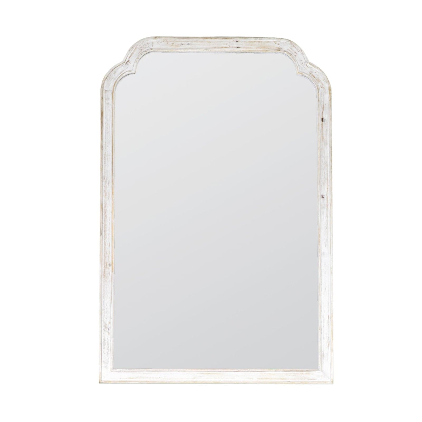Distressed White Wooden Hatty Mirror - The Farthing