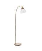 Domed Glass Burnished Brass Floor Lamp - The Farthing