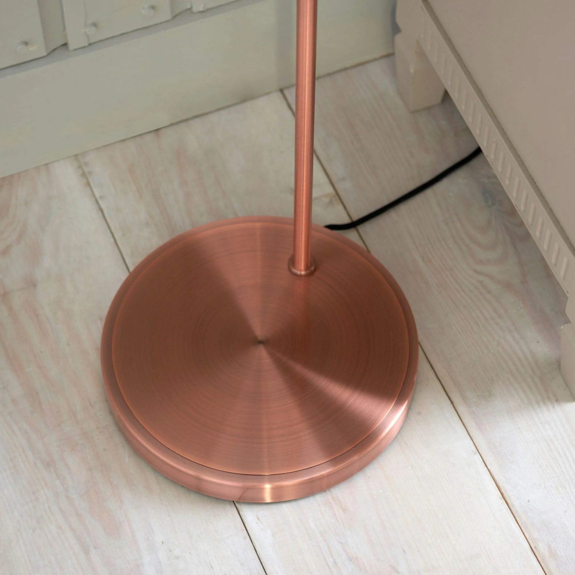 Domed Glass Burnished Copper Floor Lamp - The Farthing