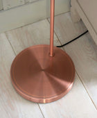 Domed Glass Burnished Copper Floor Lamp - The Farthing