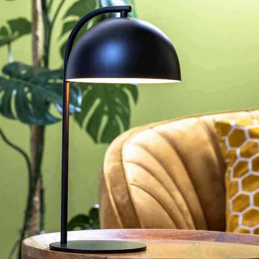 Domed Top Matt Black Desk Lamp - The Farthing