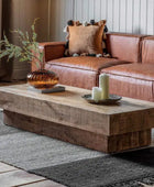 Dry Weathered Finish Mango Wood Coffee Table 1
