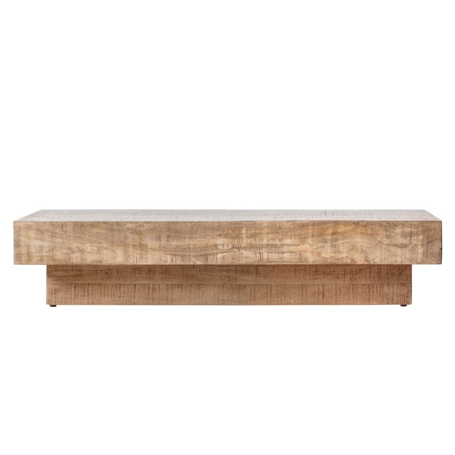 Dry Weathered Finish Mango Wood Coffee Table - The Farthing