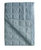 Duck Egg Blue Quilted Cotton Bedspread - The Farthing