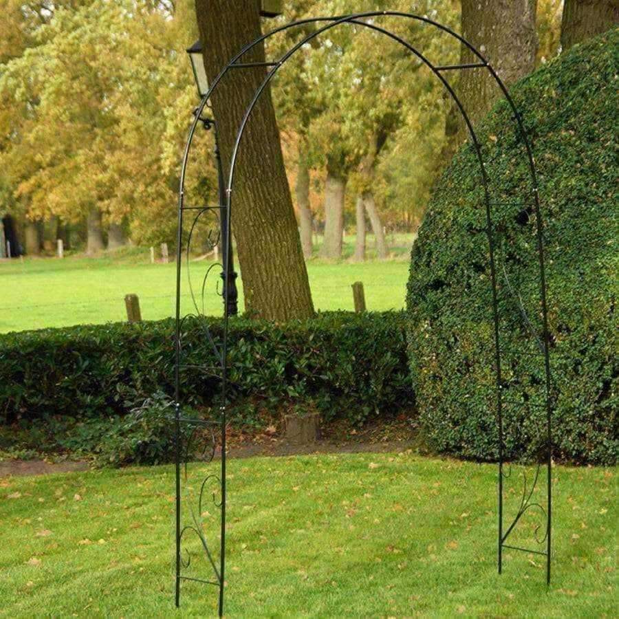 Elegant Scroll Rose Arch Garden Plant Support - The Farthing