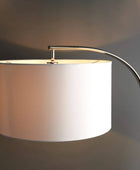 Elegantly Arched Bright Nickel Floor Lamp - The Farthing