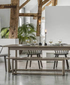 Extending Nordic Smoked Oak Dining Table (8 Seater) - The Farthing