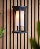 Exterior Black Cylinder Downlighting Wall Light - The Farthing