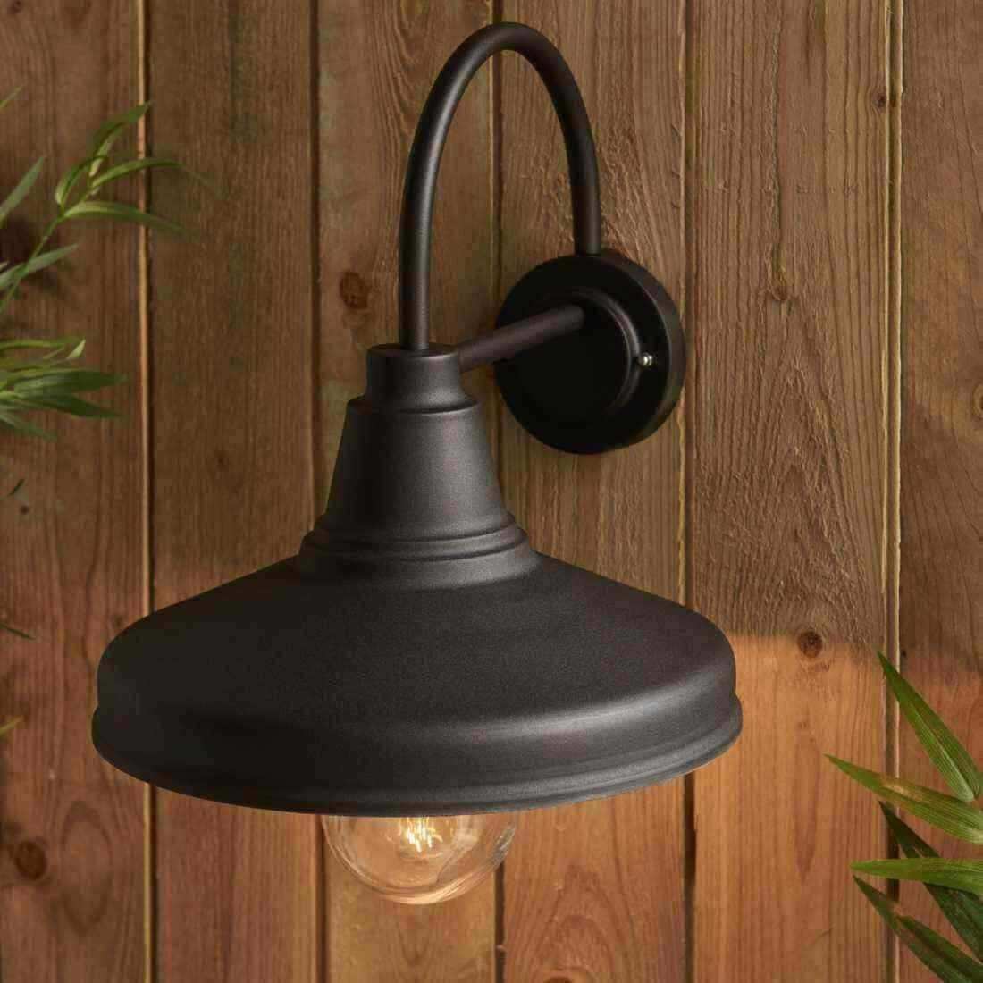Exterior Black Wiltshire Barn Downlighting Wall Light - The Farthing