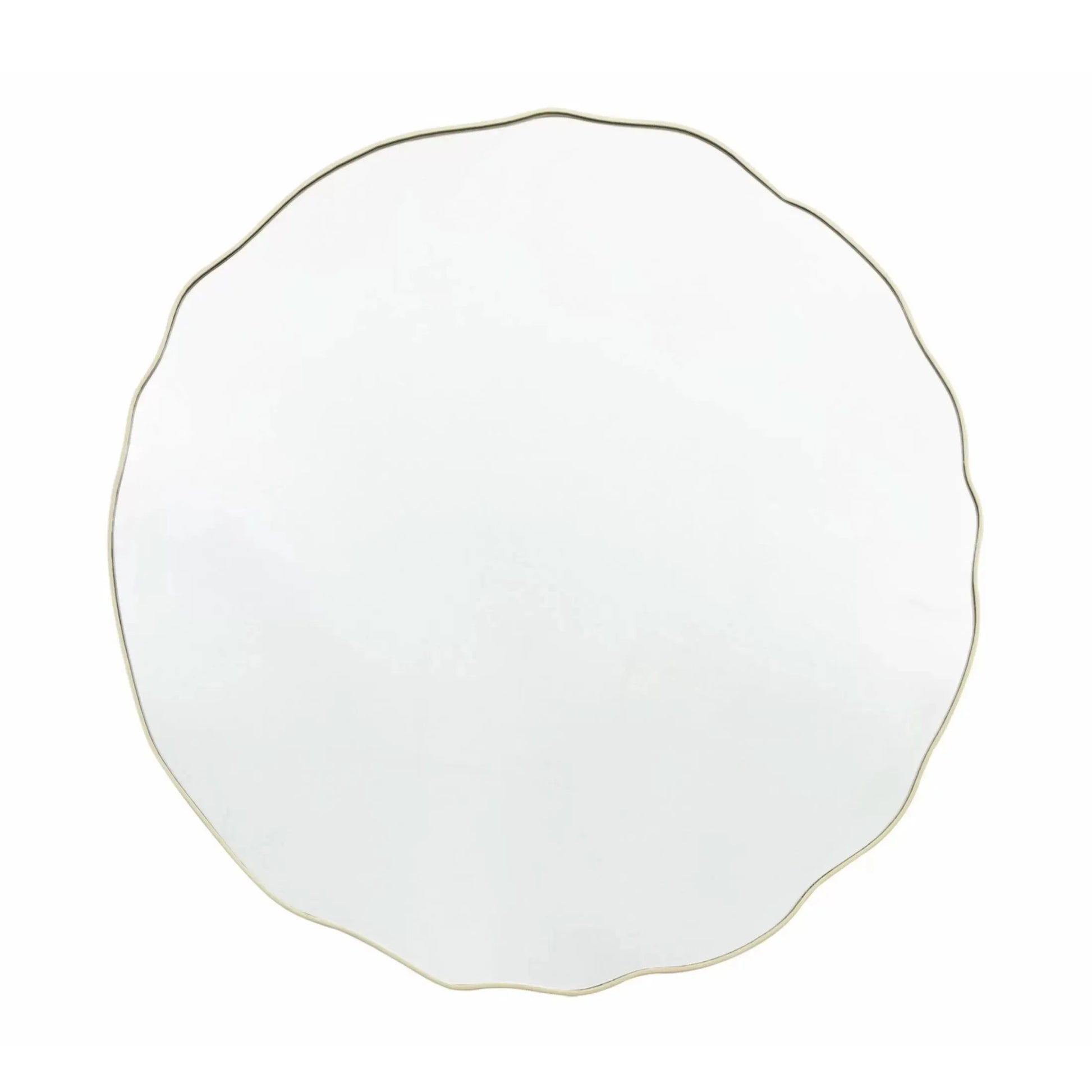 Extra Large Circular Wavy Edge Gold Wall Mirror - The Farthing