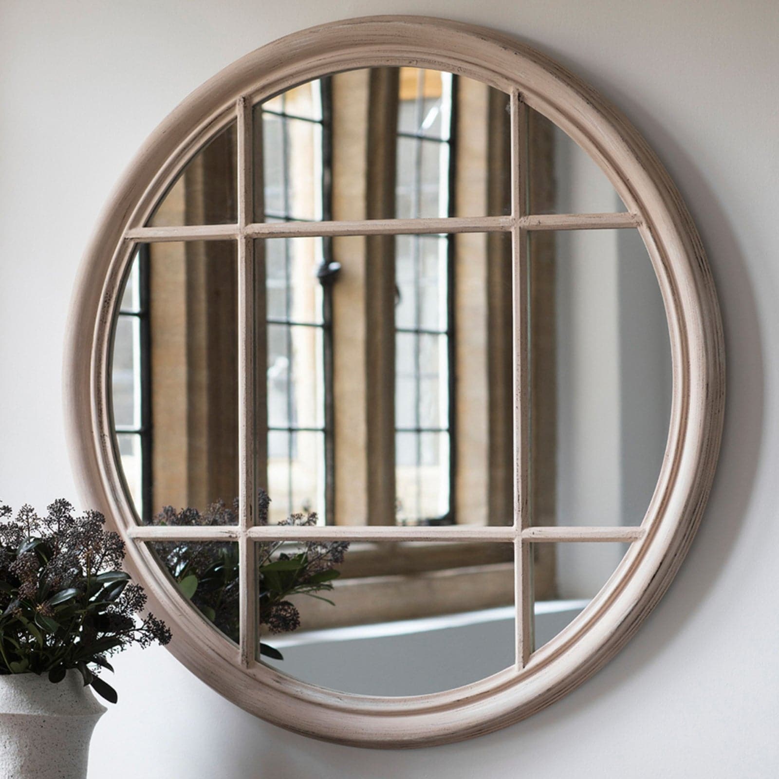 Extra Large Round Window Mirror - The Farthing