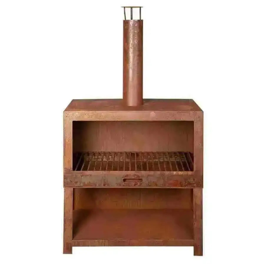 Copper barbecue grill on a white background