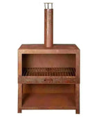 Copper barbecue grill on a white background