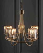 Faceted Glass & Antique Brass Pendant Light - The Farthing