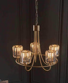 Faceted Glass & Antique Brass Pendant Light - The Farthing