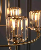 Faceted Glass & Antique Brass Pendant Light - The Farthing