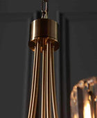 Faceted Glass & Antique Brass Pendant Light - The Farthing