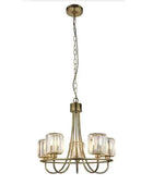 Faceted Glass & Antique Brass Pendant Light - The Farthing