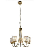 Faceted Glass & Antique Brass Pendant Light - The Farthing