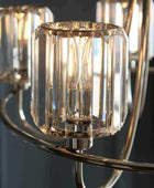 Faceted Glass & Bright Nickel Pendant Light - The Farthing