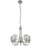 Faceted Glass & Bright Nickel Pendant Light - The Farthing