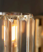 Faceted Glass Shade Antique Brass Wall Light - The Farthing