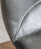 Faux Charcoal Leather Swivel Desk Chair with Height Adjustment - The Farthing
