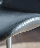 Faux Charcoal Leather Swivel Desk Chair with Height Adjustment - The Farthing