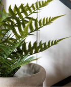 Faux Green Fern in Artificial Soil Ball - The Farthing