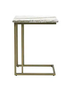 Faux Green Marble Topped Antique Bronze Legged Supper Table - The Farthing