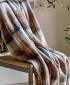 Faux Mohair Check Design Throw - The Farthing