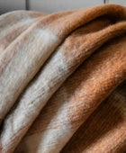 Faux Mohair Checked Design Throw - The Farthing