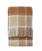Faux Mohair Checked Design Throw - The Farthing