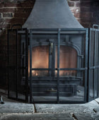 Industrial Iron Fire Screen Surround - The Farthing