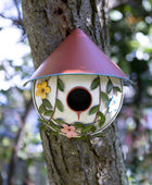 Flowers Metal Birdhouse - The Farthing